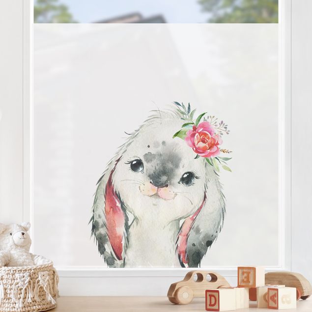 Decoración habitación infantil Watercolour - Hare gaze