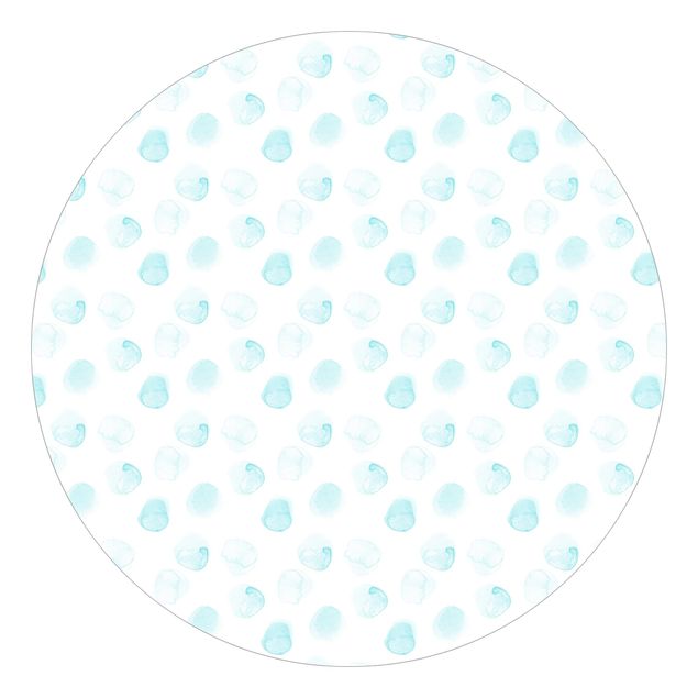 Papeles pintados modernos Watercolour Dots Turquoise