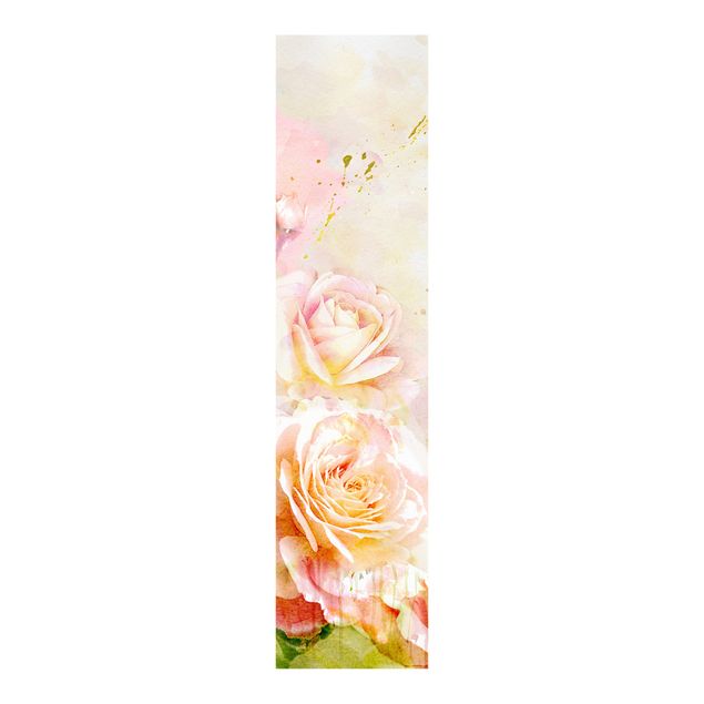 Paneles japoneses flores Watercolour Rose Composition