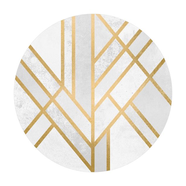 Cuadros Elisabeth Fredriksson Art Deco Geometry White Gold