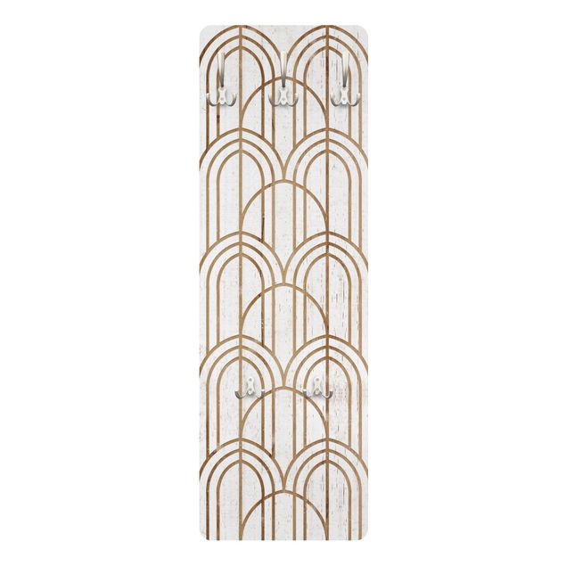 Percheros de pared Art Deco Pattern on Wood