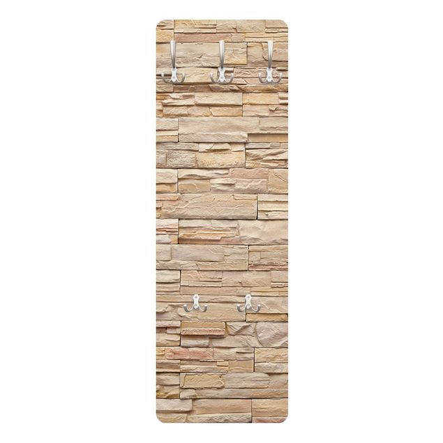 Percheros de pared beige Asian Stonewall - High Bright Stonewall Made Of Cosy Stones