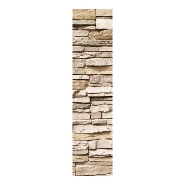 Paneles japoneses patrones Asian Stonewall - Stone Wall From Large Light Coloured Stones