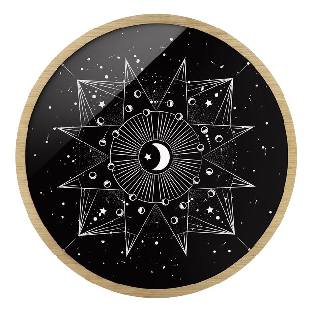Cuadros decorativos Astrology Moon Magic Black
