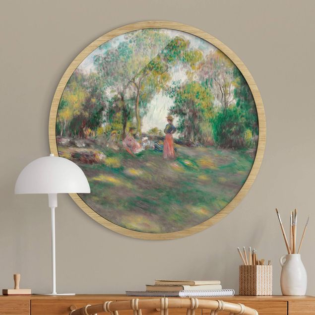 Pósters enmarcados de cuadros famosos Auguste Renoir - Landscape With Figures