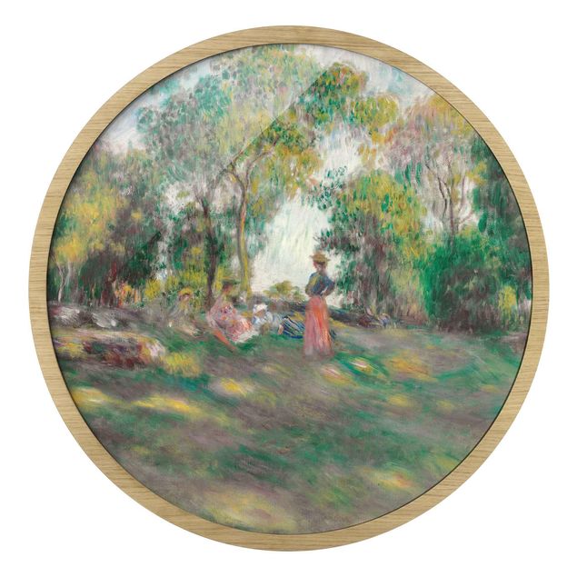Cuadros redondos Auguste Renoir - Landscape With Figures
