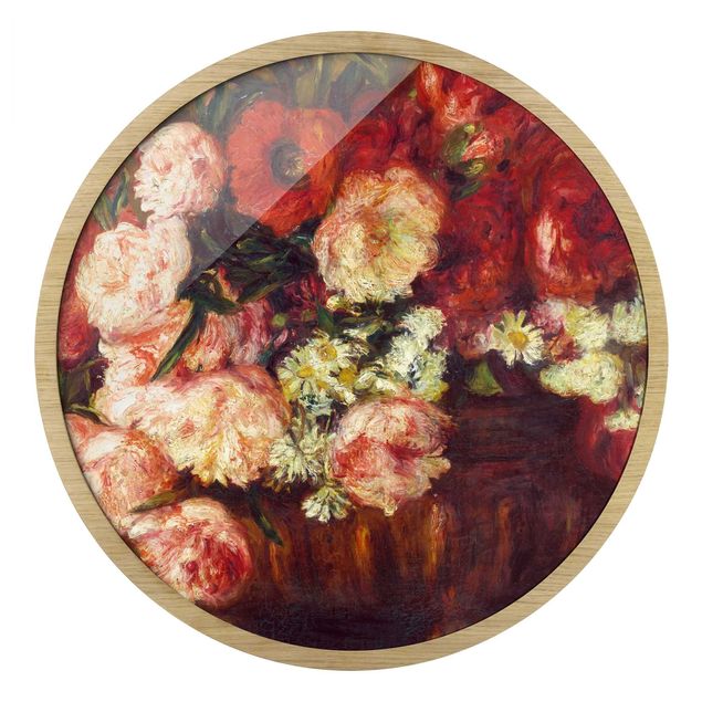 Pósters enmarcados flores Auguste Renoir - Still Life With Peonies