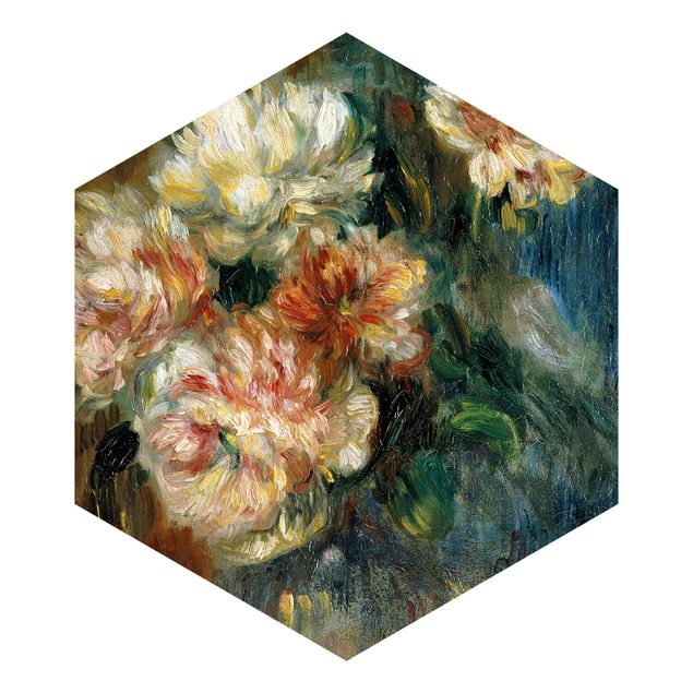Papel pared flores Auguste Renoir - Vase Of Peonies