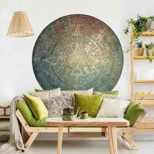 Papel pintado adornos Aztec Ornamentation In A Circle