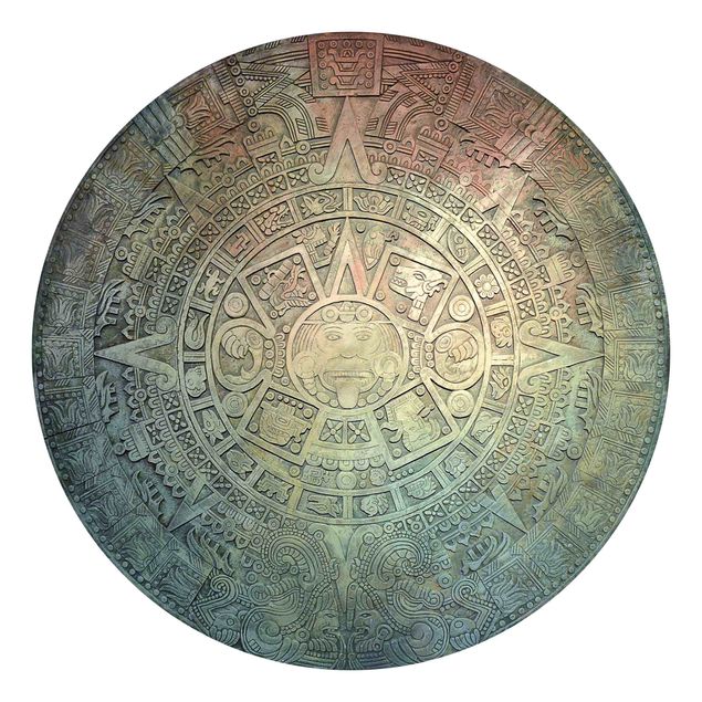 Papeles pintados modernos Aztec Ornamentation In A Circle