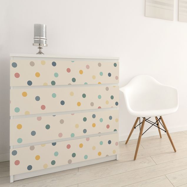 Papel adhesivo para muebles patrones Confetti Dots Pattern