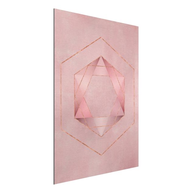 Decoración de cocinas Geometry In Pink And Gold I