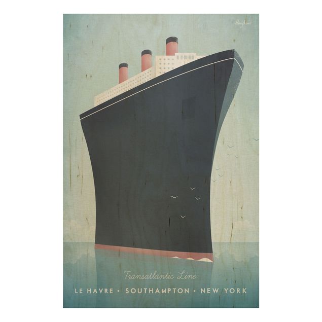 Cuadros de madera paisajes Travel Poster - Cruise Ship