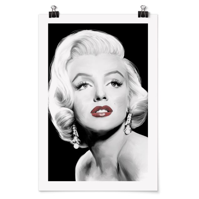 Cuadros retratos Marilyn With Earrings