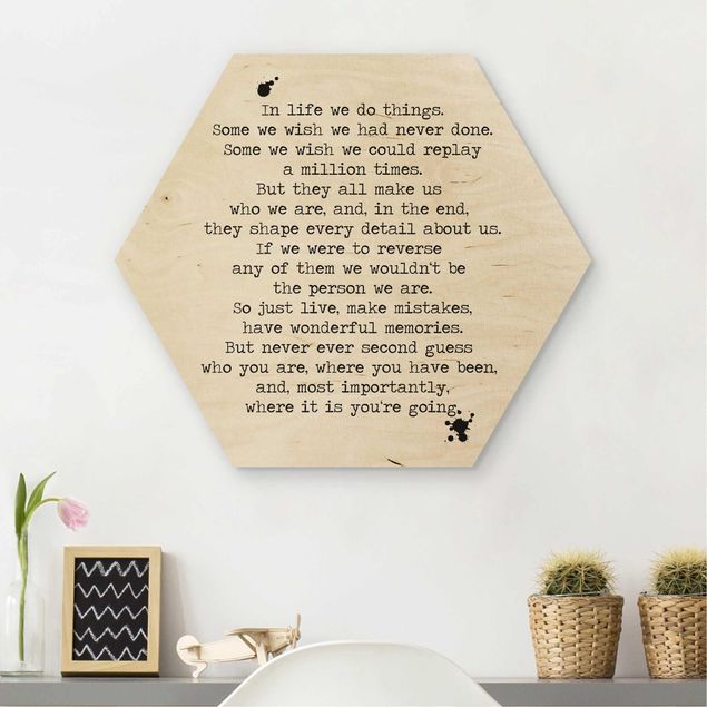 Cuadros de madera con frases In Life We ​​Do Things
