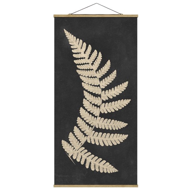 Cuadro retro Fern With Linen Structure IV