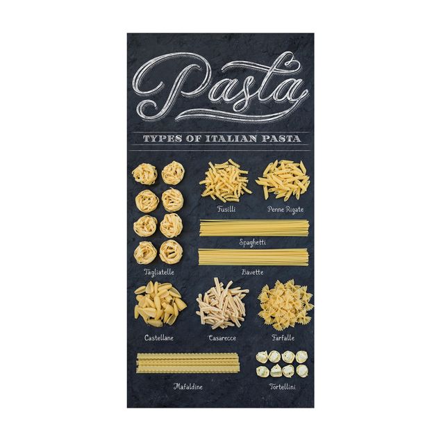 Alfombras de comedor Italian Pasta Varieties