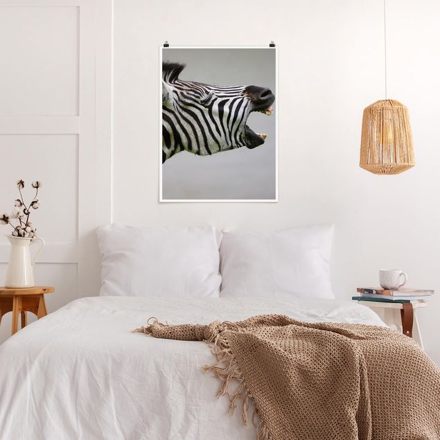 Láminas animales Roaring Zebra