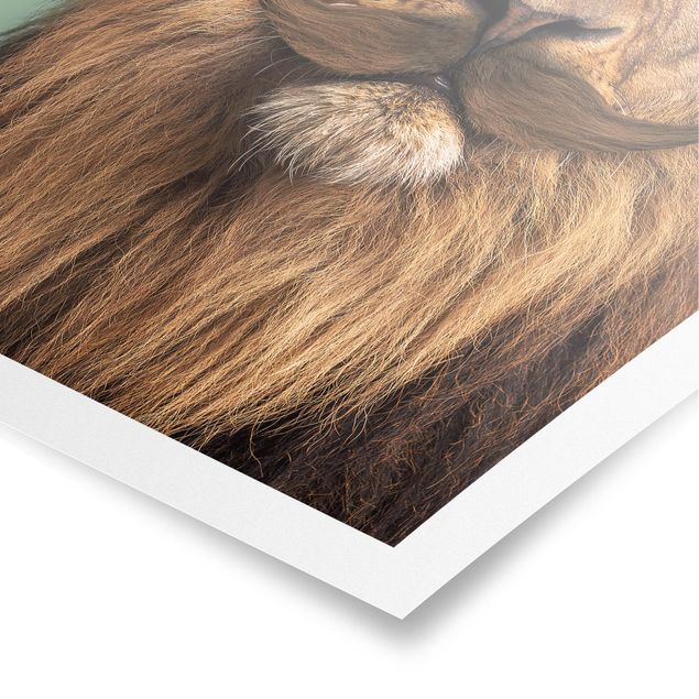 Láminas animales Lion With Beard