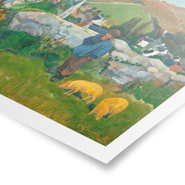 Cuadros paisajes Paul Gauguin - The Swineherd