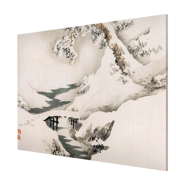 Cuadros naturaleza Asian Vintage Drawing Winter Landscape