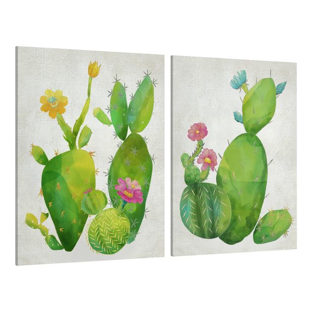Cuadros de flores Cactus Family Set II
