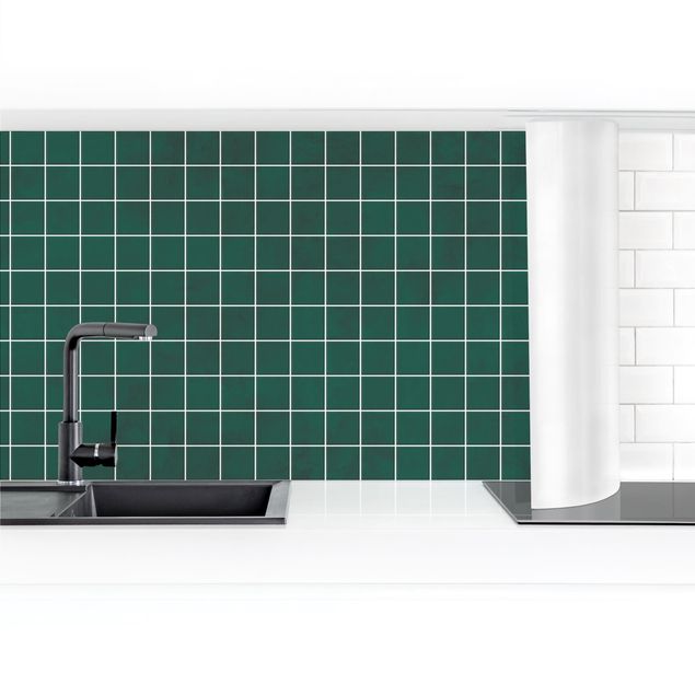 Salpicadero cocina Mosaic Concrete Tiles - Green