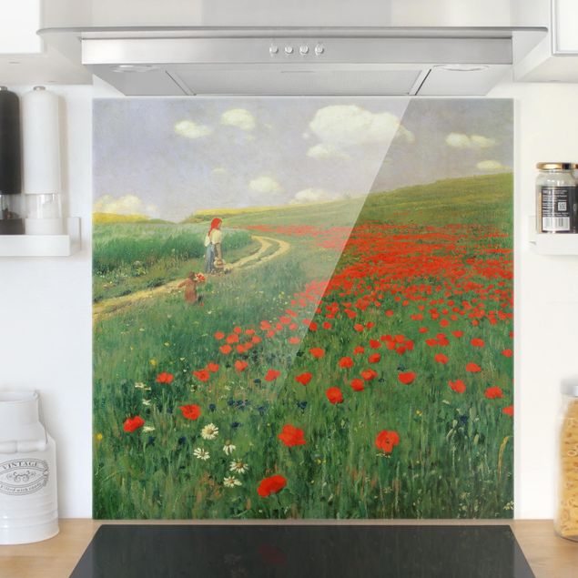 Decoración cocina Pál Szinyei-Merse - Summer Landscape With A Blossoming Poppy