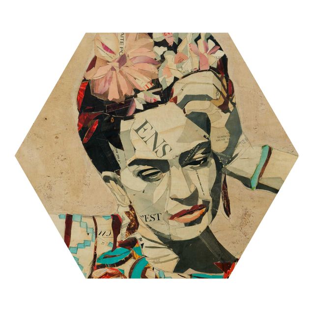 Cuadros hexagonales Frida Kahlo - Collage No.1