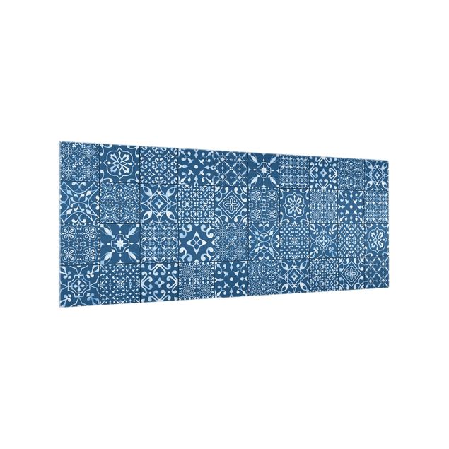 panel-antisalpicaduras-cocina Pattern Tiles Navy White