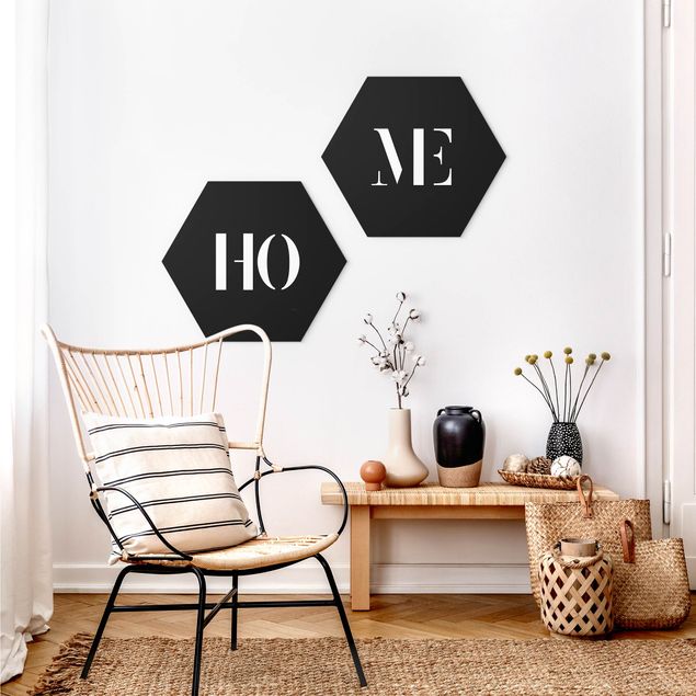 Cuadros letras Letters HOME White Set I