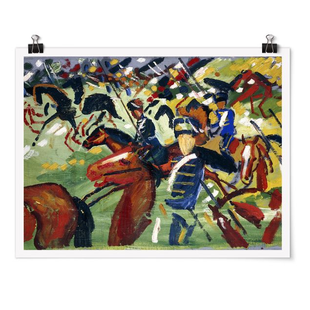 Estilos artísticos August Macke - Hussars On A Sortie