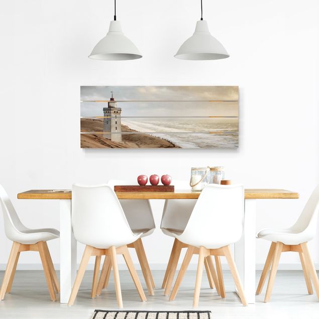 Cuadros de madera playas Lighthouse In Denmark