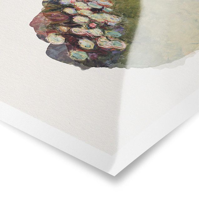 Póster flores WaterColours - Claude Monet - Water Lilies