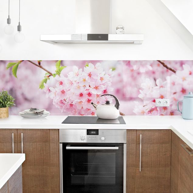Salpicadero cocina adhesivo flores Japanese Cherry Blossoms