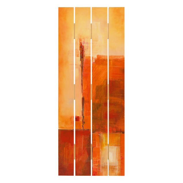 Cuadros de madera Abstract Orange Brown