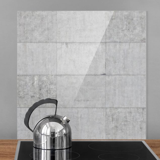 Decoración de cocinas Concrete Tile Look Grey