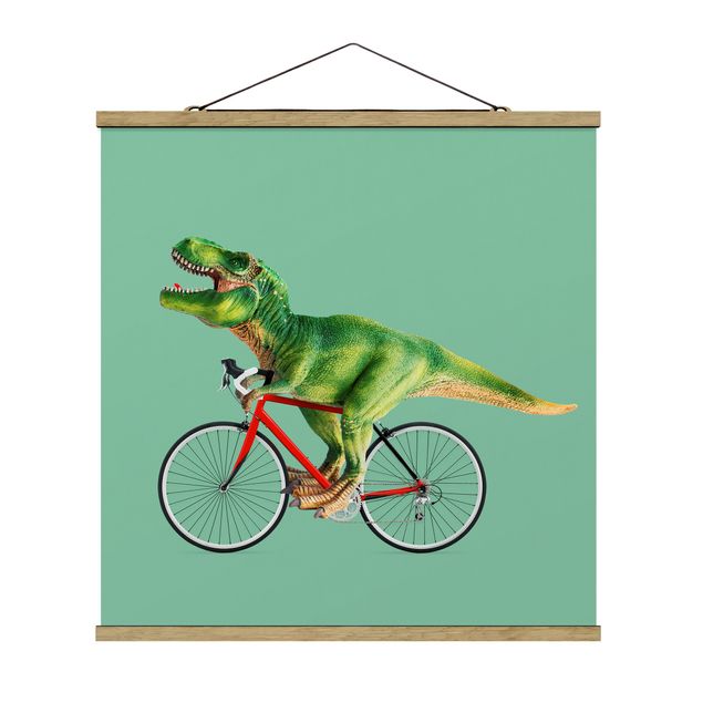 Cuadros decorativos modernos Dinosaur With Bicycle