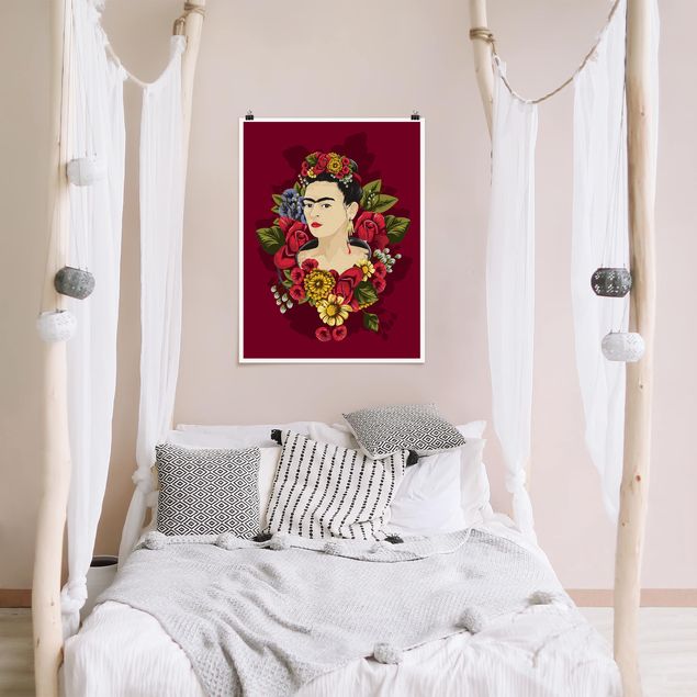 Cuadros de mariposas modernos Frida Kahlo - Roses