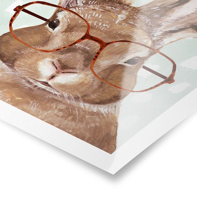 Cuadros Animals With Glasses - Rabbit