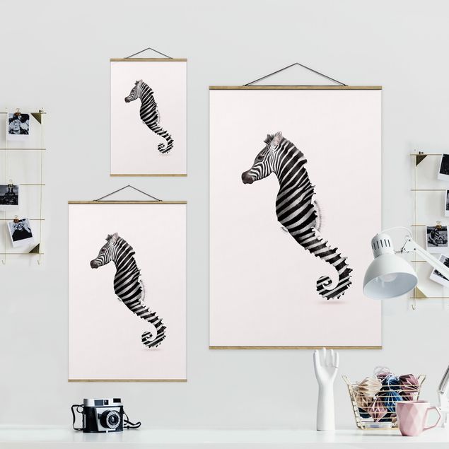 Cuadros decorativos modernos Seahorse With Zebra Stripes