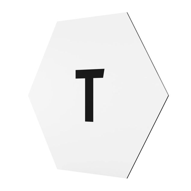 Cuadros hexagonales Letter White T