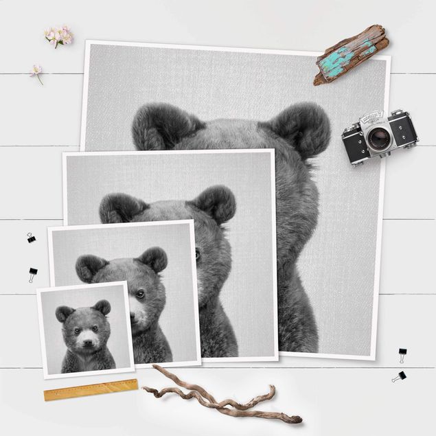 Cuadros decorativos Baby Bear Bruno Black And White