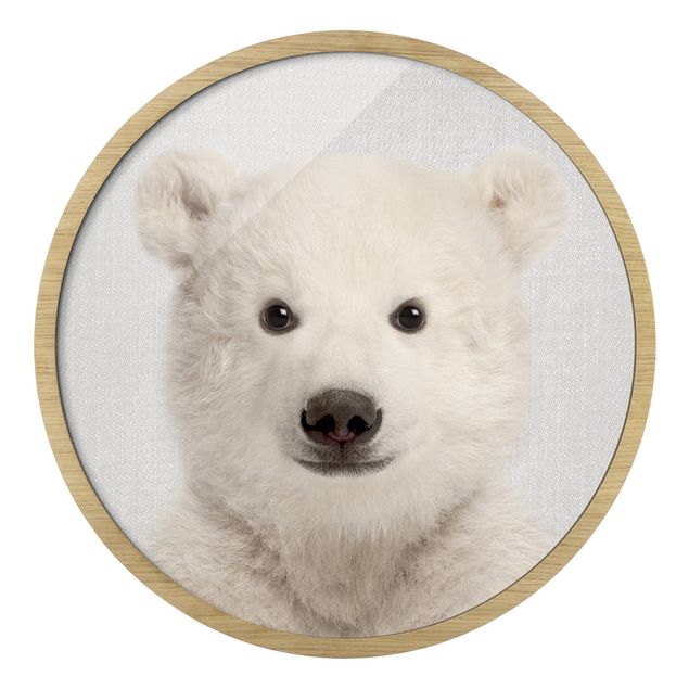 Cuadros redondos Baby Polar Bear Emil