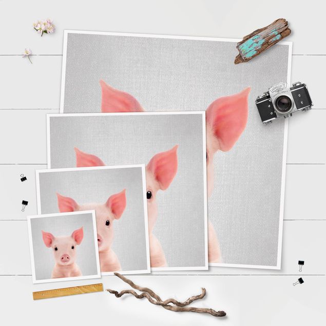 Láminas decorativas para pared Baby Piglet Fips