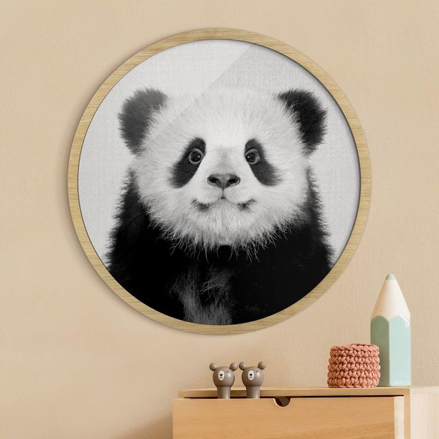 Cuadro panda Baby Panda Prian Black And White