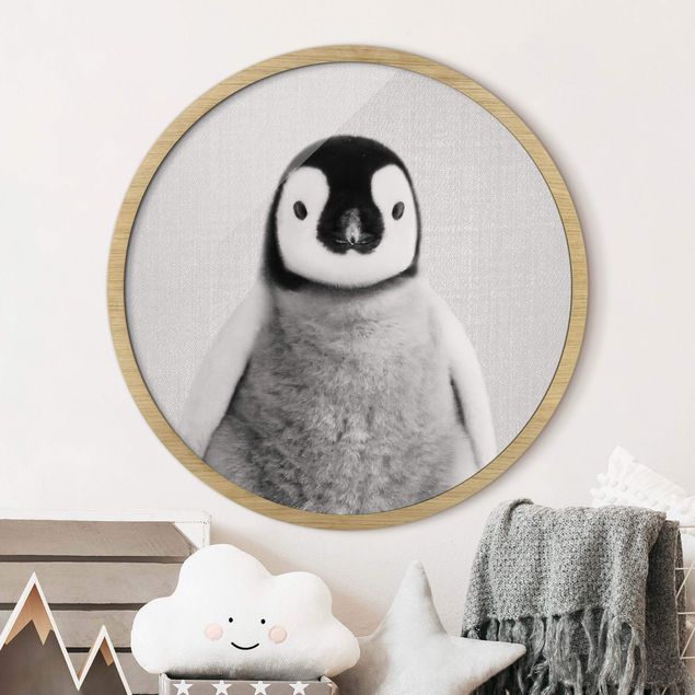 Decoración habitación infantil Baby Penguin Pepe Black And White