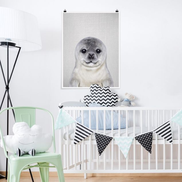Pósters en blanco y negro Baby Seal Ronny