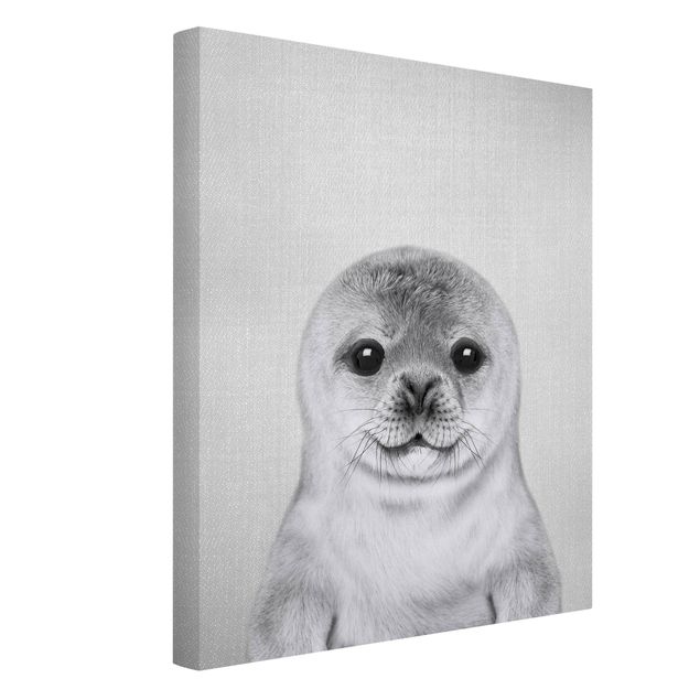 Lienzos animal Baby Seal Ronny Black And White