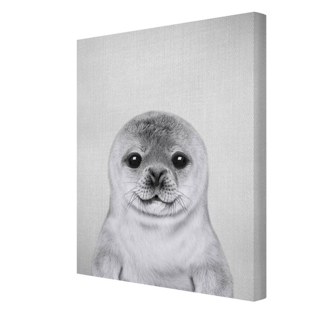 Cuadros modernos blanco y negro Baby Seal Ronny Black And White